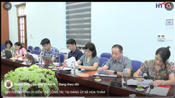 Văn phòng Tỉnh ủy kiểm tra công tác tại Đảng ủy xã Hoa Thám