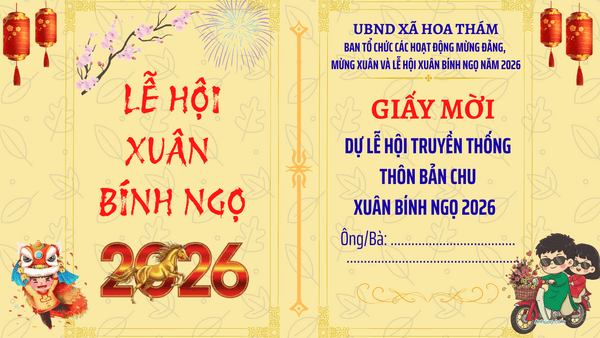 Lễ hội Xuân Bính Ngọ 2026 - Thôn Bản Chu