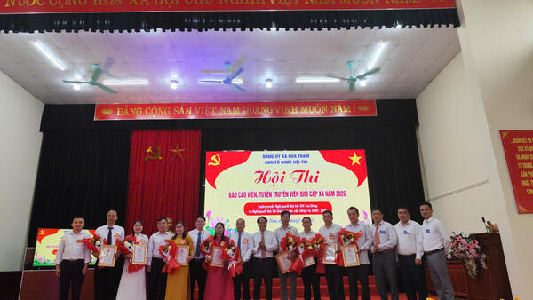 Đảng ủy xã Hoa Thám tổ chức Hội thi báo cáo viên, tuyên truyền viên giỏi năm 2026