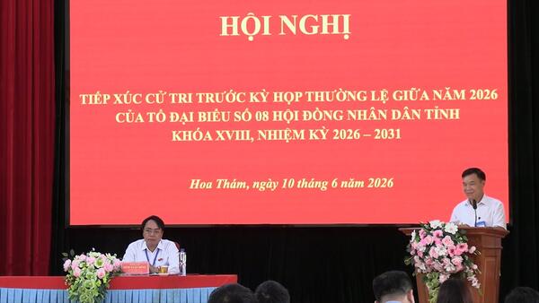 Tổ Đại biểu số 8 HĐND Tỉnh tiếp xúc cử tri trước kỳ họp thường lệ giữa năm 2026 tại cụm xã Hoa Thám, Hồng Phong, Quý Hòa